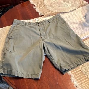 Dockers Men’s Olive Shorts Size 36 in EUC. Tiny spot on back pocket pictured.